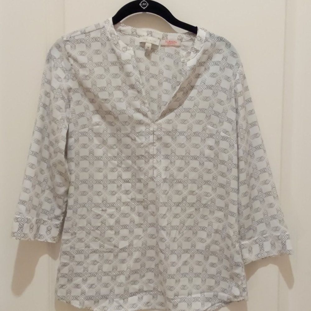 White and Gray blouse
